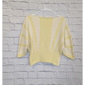 Anthropologie MOTH Palma Sweater Yellow Stripe Dolman Sleeve Boat Neck XS?